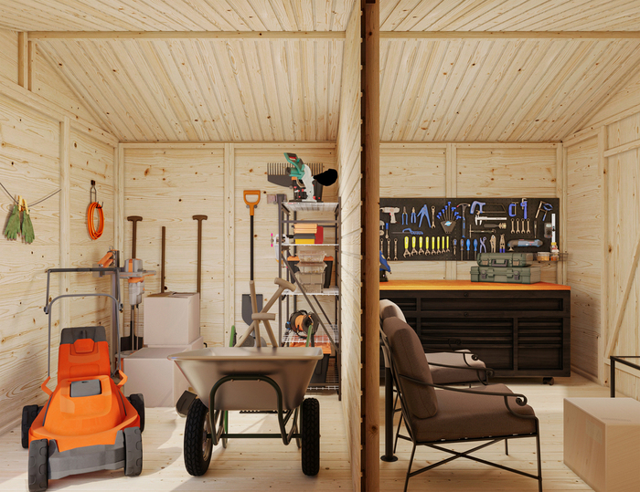 Palmako redskapsbod Aksel 3 - 9,9 m² 273 x 370 cm